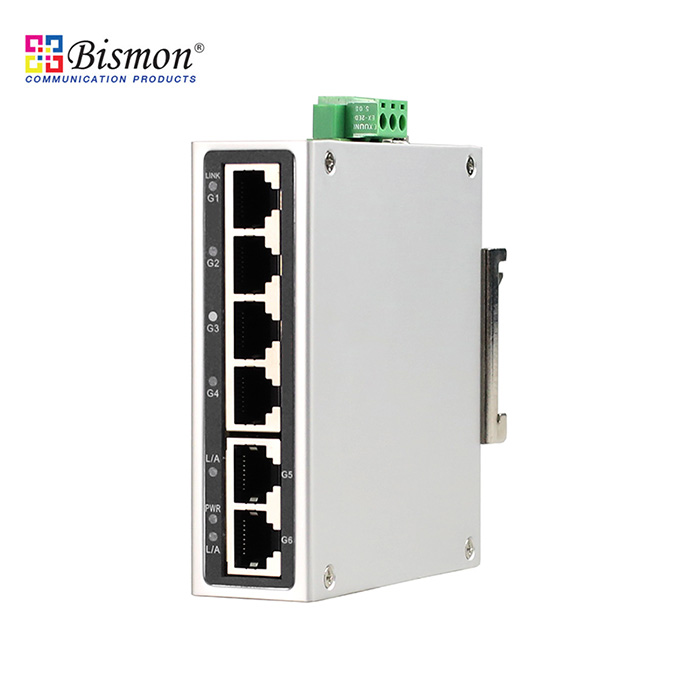 4Port PoE 10/100/1000Base-T+2RJ45 Gigabit Industrial switch